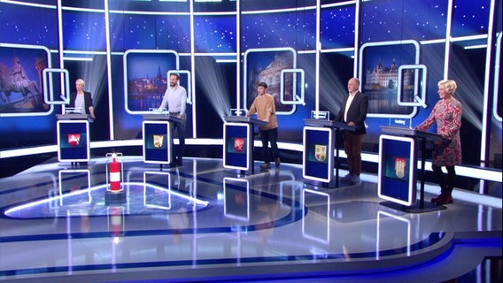 Die Rategäste der NDR Quizshow vom 03.12.2023. © Screenshot 