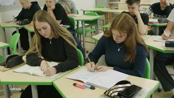 Jugendliche sitzen im Schulunterricht © Screenshot 