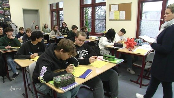 Jugendliche sitzen im Unterricht. © Screenshot 