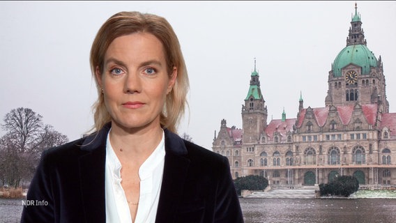 Annette Deutskens berichtet aus Hannover. © Screenshot 