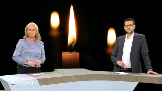Harriet Heise und Christopher Scheffelmeier moderieren das Schleswig-Holstein Magazin um 19:30 Uhr. © Screenshot 