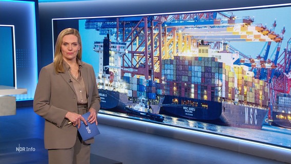 Juliane Möcklinghoff moderiert NDR Info um 17:00 Uhr. © Screenshot 