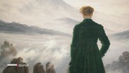 Das Gemälde "Der Wanderer über dem Nebelmeer" von Caspar David Friedrich. © Screenshot 