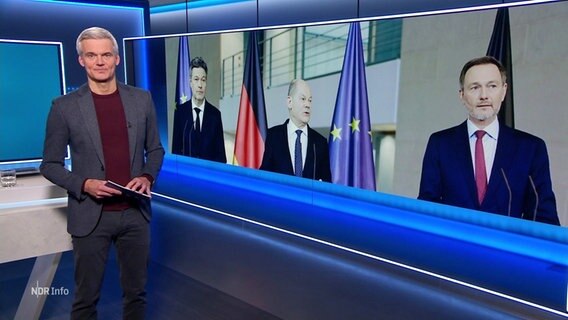 Thorsten Schröder moderiert NDR Info am 13.12.2023. © Screenshot 