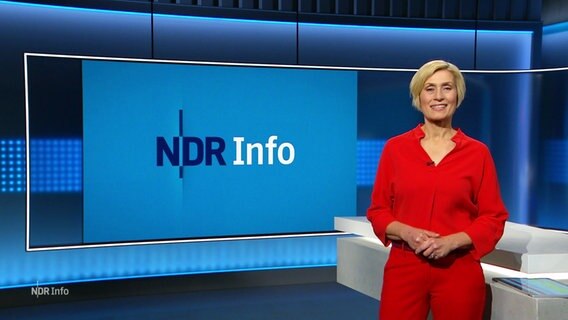 Susanne Stichler moderiert NDR Info. © Screenshot 