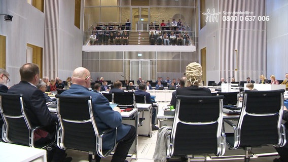 Im Landtag in Mecklenburg-Vorpommern. © Screenshot 