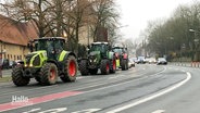 Landwirte fahren auf Treckern zu Demonstration nach Berlin. © Screenshot 