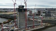 Der sich im Bau befindende Hamburger Elbtower © Screenshot 