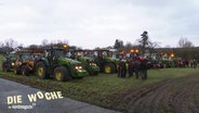 Landwirte versammeln sich zur Trecker-Demo. © Screenshot 