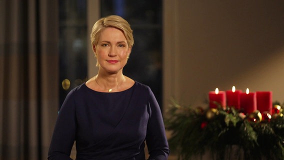 Weihnachtsansprache der Ministerpräsidentin Manuela Schwesig © Screenshot 