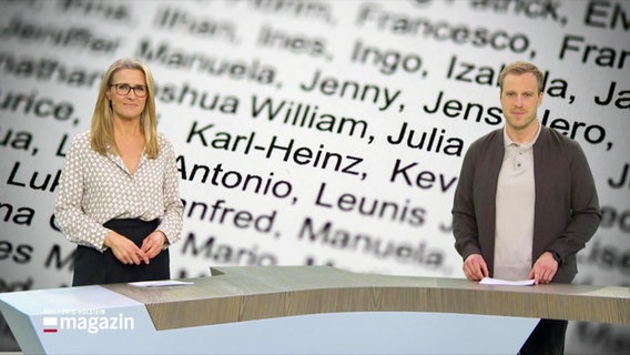 Moderatorin Gabi Lüeße und Moderator Hendrik Hanses im Studio © Screenshot 