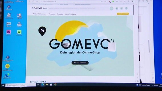 Die Startseite des Internet-Einkaufportals GOMEVO. © Screenshot 