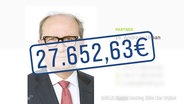 Die digitale Visitenkarte des Rechtsanwaltes Dr. Andreas Urban, im Vordergrund groß die Summe 27.652,63 €. © Screenshot 