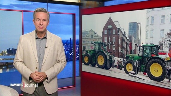 Thomas Görlitzer moderiert das Hamburg Journal um 18:00 Uhr. © Screenshot 