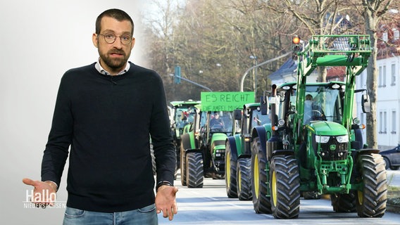 Helmut Eickhoff mit Pro-Argumenten für den Bauernprotest. © Screenshot 