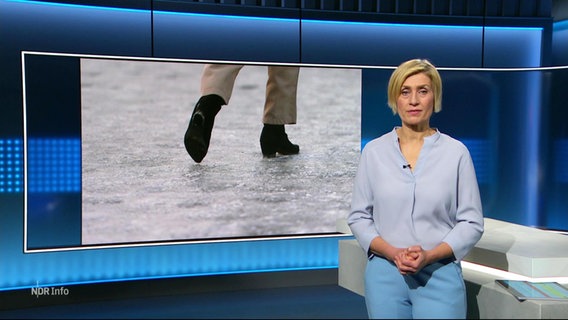 Susanne Stichler moderiert NDR Info 21:45Uhr. © Screenshot 