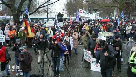 "Querdenker"-Demo in Göttingen. © Screenshot 