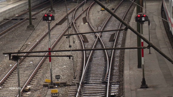 Leere Bahngleise am Hamburger Hauptbahnhof. © Screenshot 