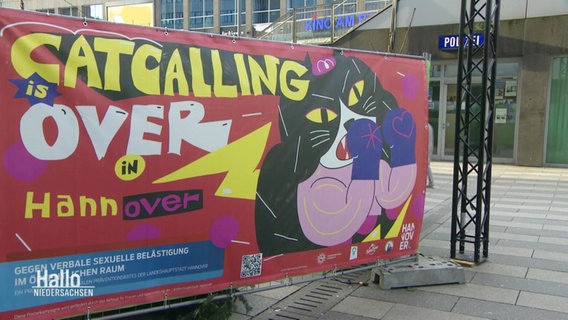 Ein Plakat klärt über das sogenannte "Catcalling", also das zurufen obszöner Sprüche - meistens gegenüber Frauen - auf. © Screenshot 