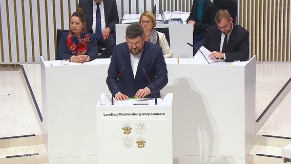 Julian Barlen spricht im Landtag. © Screenshot 