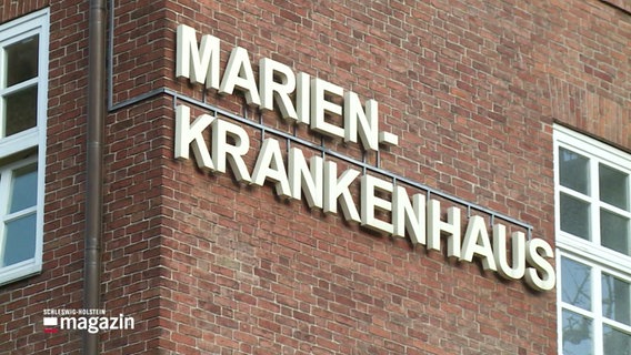 Der Schriftzug an der Aussenfassade des Marien Krankenhauses. © Screenshot 