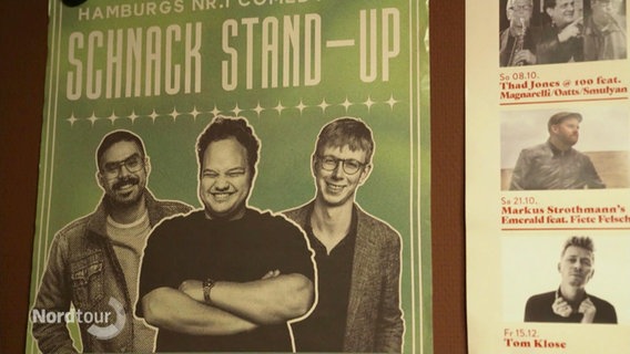 Plakat des SCHNACK Stand-Up Comedy-Clubs in Hamburg. © Screenshot 