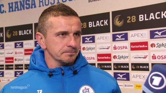 Hansa Rostocks Trainer Mersad Selimbegovic im Interview. © Screenshot 