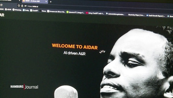 Startseite der künstlichen Intelligenz AIDAR, die Musiklabels bei der Suche nach Nachwuchstalenten hilft. © Screenshot 