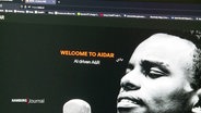 Startseite der künstlichen Intelligenz AIDAR, die Musiklabels bei der Suche nach Nachwuchstalenten hilft. © Screenshot 