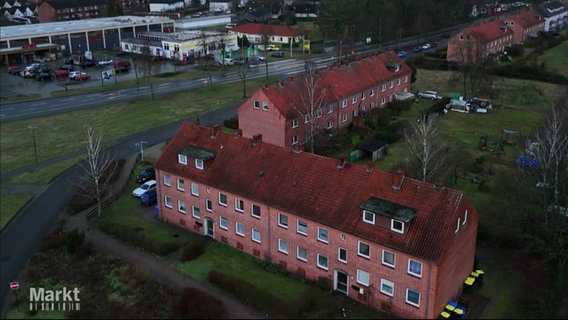 Wohnhäuser in Dannenberg aus der Vogelperspektive. © Screenshot 