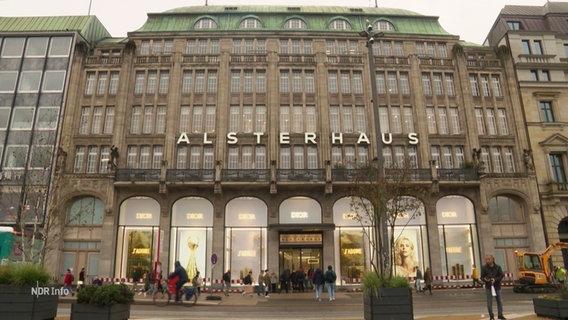 Das Nobelkaufhaus "Alsterhaus" am Jungfernstieg in Hamburg. © Screenshot 