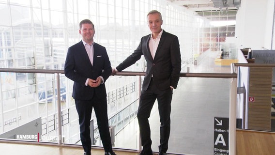Uwe Fischer und Heiko Stutzinger sind die neue Doppelspitze der Hamburg Messe. © Screenshot 