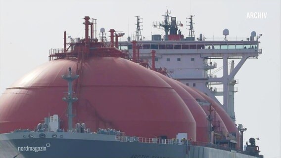 Ein großes LNG-Schiff. © Screenshot 