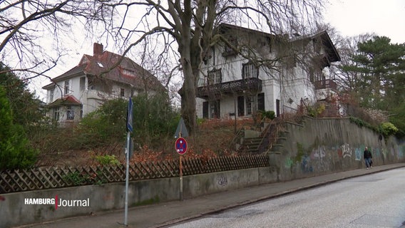 Eine leerstehende Villa in Bergedorf. © Screenshot 