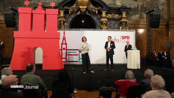 Katarina Barley zu Gast beim Neujahrsempfang der Hamburger SPD im Rathaus. © Screenshot 