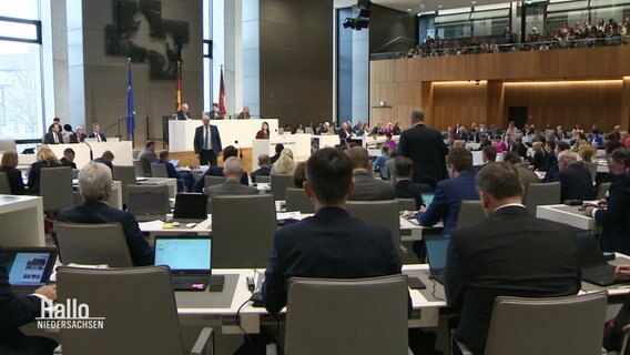 Der niedersächsische Landtag debatiert. © Screenshot 