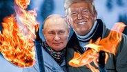 Putin und Trump inmitten einer Welt in Flammen. (extra 3 vom 15.02.2024 im Ersten) © NDR 