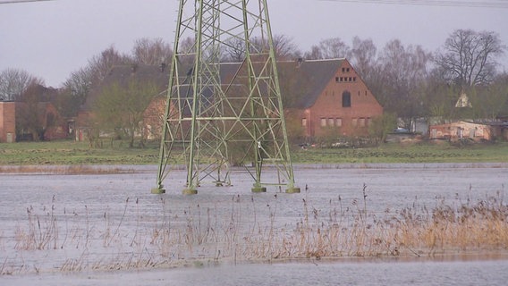 Ein überschwemmtes Feld in MV © Screenshot 