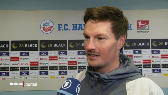Der neue HSV Trainer Merlin Polzin im NDR Interview. © Screenshot 