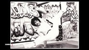 Ein Breakdancer zeigt seine Fähigkeiten vor einer Grafitti besprühten Wand. © Screenshot 