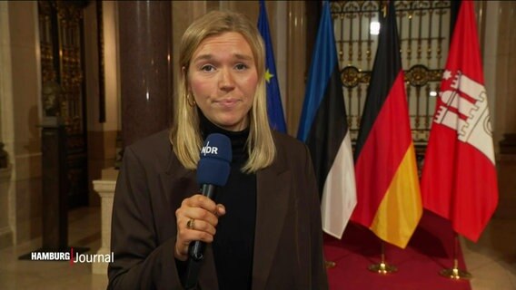 Die Reporterin Maike Huckschlag berichtet. © Screenshot 