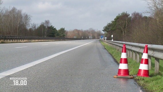 Ein gesperrter Autobahnabschnitt © Screenshot 