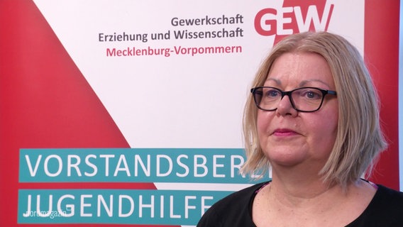 Annett Lindner – Landesvorsitzende GEW © Screenshot 