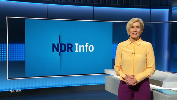 Susanne Stichler moderiert NDR Info. © Screenshot 