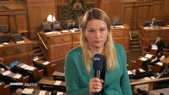 Ines Jacobi berichtet aus dem Rathaus. © Screenshot 