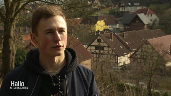 Der 21-jährige Bürgermeister von Lauenstein Tim Tietz (SPD) im Interview. © Screenshot 