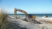 Sandaufspülung am Strand von Ahrenshoop © Screenshot 