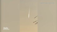 Weltraumschrott fällt über Niedersachsen vom Himmel. © Screenshot 