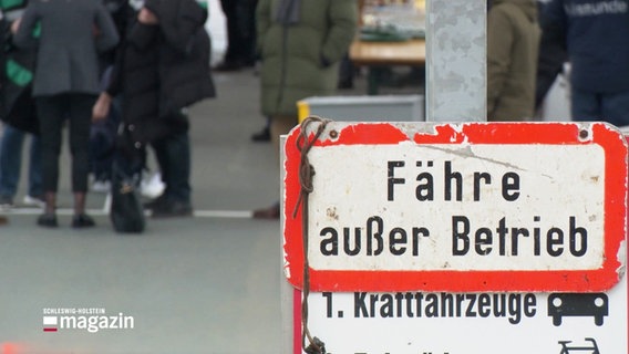 Schild: "Fähre außer Betrieb." © Screenshot 
