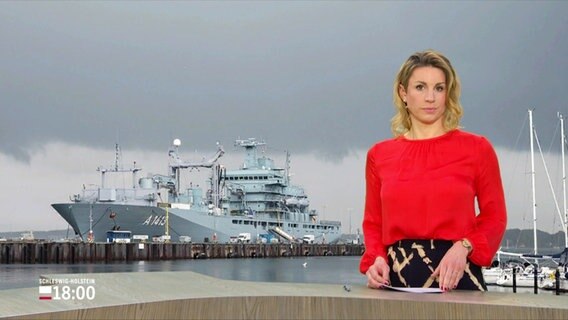 Eva Diederich moderiert das Schleswig-Holstein Magazin um 18:00 Uhr. © Screenshot 